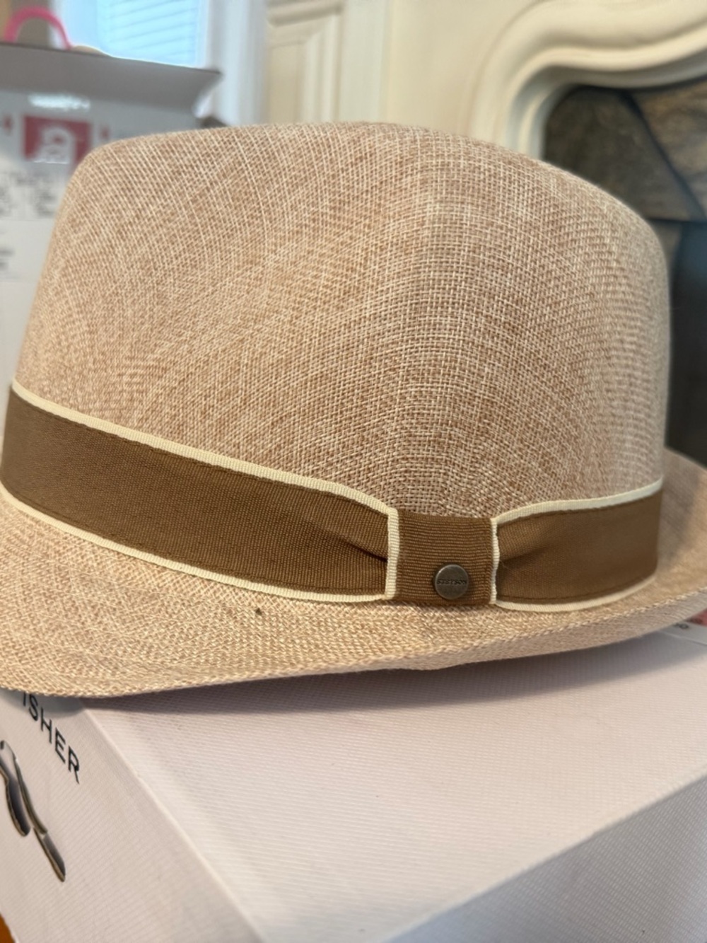 NEW Fedora with Brown Grosgrain Band size L/XL